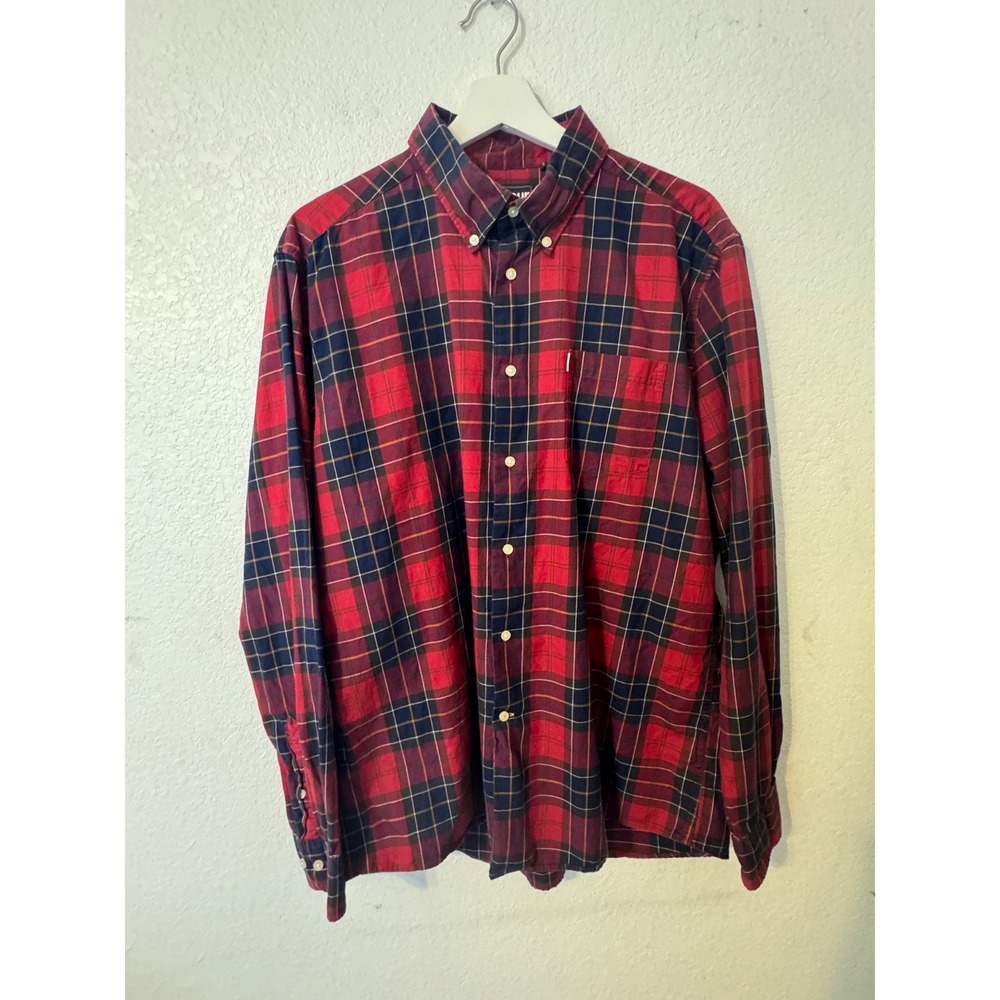 Barbour Red and Blue Plaid Casual Button Down Shirt